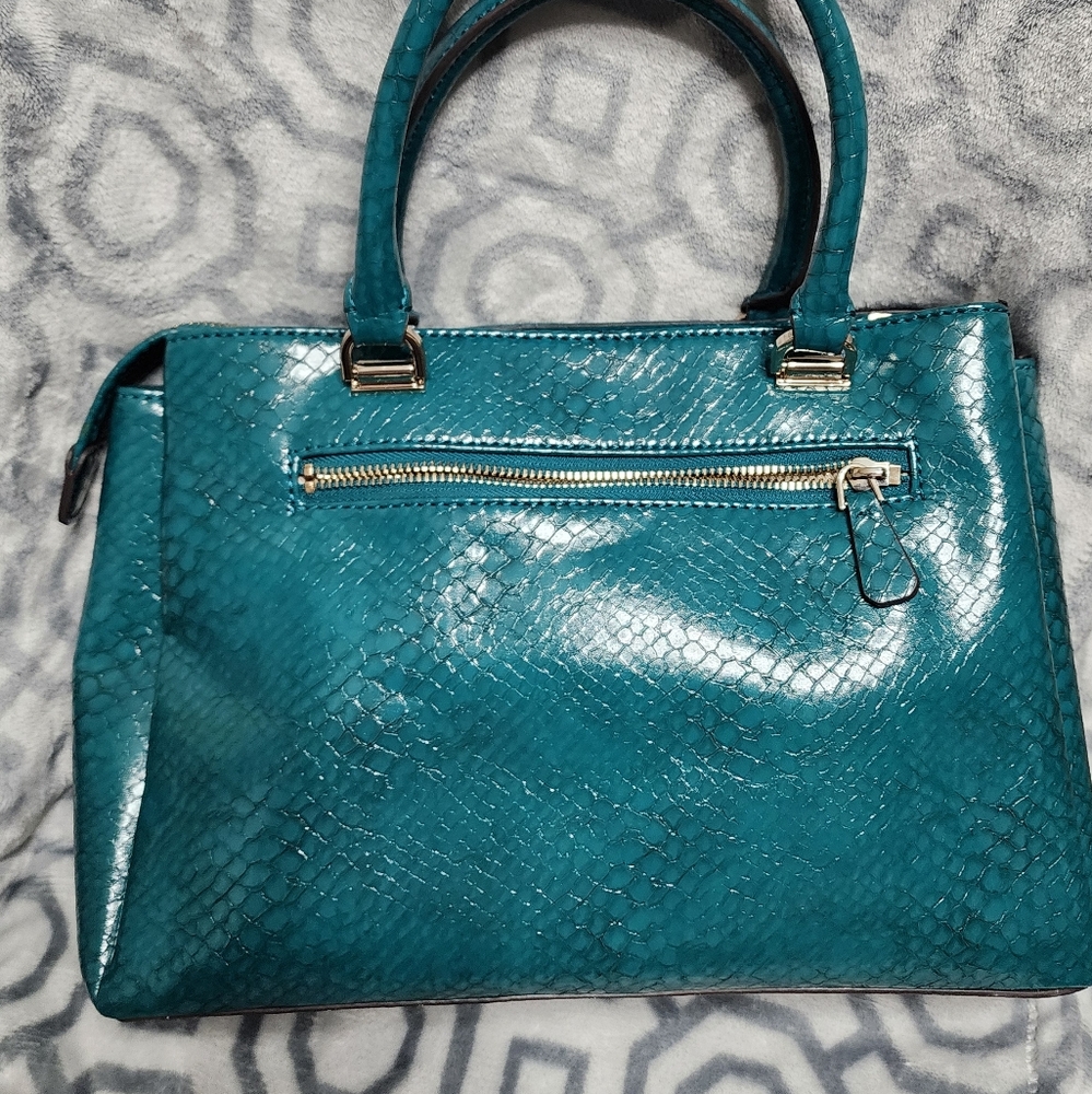 Guess Moon Light Python Triple-Compartment Satchel - image 3